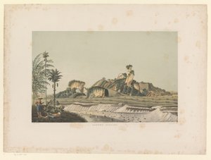 Gezicht op de Gampingberg (Atlas tot het werk Java)