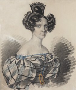 Porträt von Olga Nikolaevna Talyzina, geb. Zubova 1803-1882, frühe 1830er
