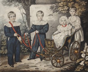 Porträt der Talyzin-Kinder, frühe 1830er Jahre von Carl von Hampeln