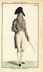 Dandy in halbformeller Kleidung, Paris