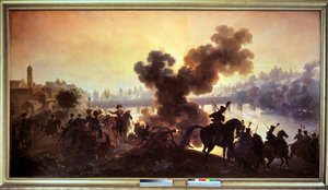 Feldzug von Italien: Ansicht der Schlacht von Lodi am 10.05.1796 von Carle Vernet