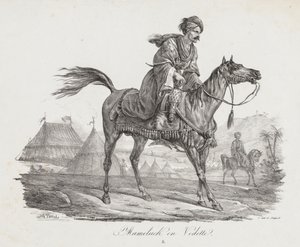 Große Suite der Pferde: Berittener Mamelucke, ca. 1818 von Carle Vernet