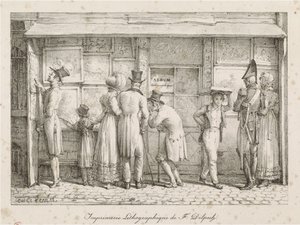 Lithographische Druckerei von F. Delpech von Carle Vernet