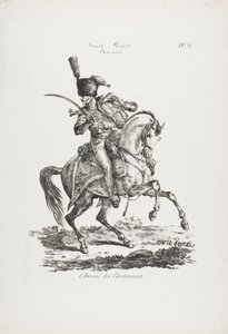 Königliche Garde, berittener Husar und Pferd Nr. 6