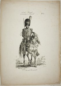 Königliche Garde, normannischer berittener Grenadier und Pferd, Nr. 1 von Carle Vernet