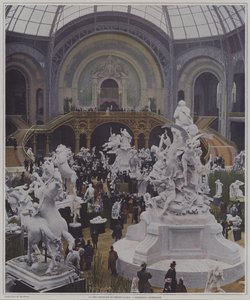 Zentrales Schiff des Grand Palais auf der Weltausstellung 1900, Paris von Carle de Mazibourg