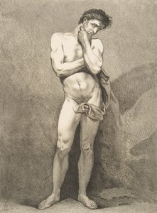 Ein Académie: Stehender Mann von Carle van Loo