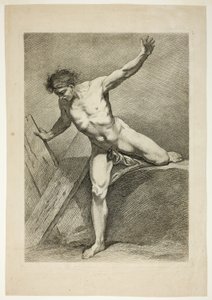 Figur, aus Sechs Figuren Académiques von Carle van Loo