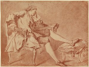 In einem Sessel ruhender Herr von Carle van Loo