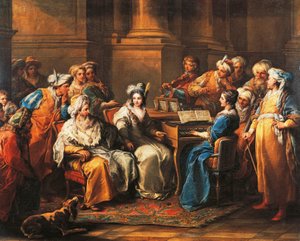 Der Großtürke gibt seiner Geliebten ein Konzert von Carle van Loo