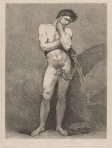 Stehender Mann in nachdenklicher Haltung von Carle van Loo