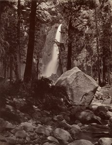 Unterer Yosemite-Fall, 1.600 Fuß, ca. 1872, gedruckt ca. 1876