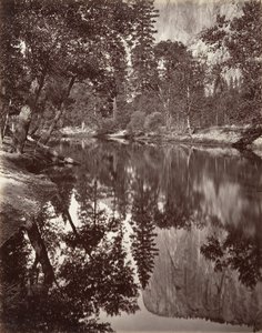 Spiegelansicht von El Capitan, Yosemite, ca. 1872, gedruckt ca. 1876