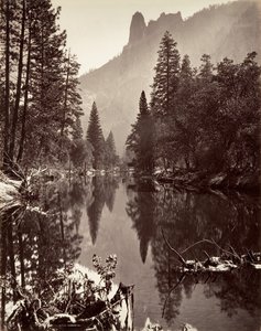 Spiegelansicht des Sentinel Rock, Yosemite von Carleton E. Watkins.