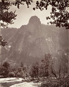 Sentinel Rock, Yosemite, ca. 1872, gedruckt ca. 1876 von Carleton E. Watkins.