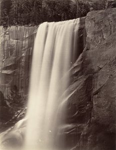 Vernal Falls, 350 Fuß, Yosemite, ca. 1872, gedruckt ca. 1876 von Carleton E. Watkins.