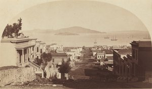 Alcatraz Island und San Francisco Bay, Blick nach Norden, 1880er Jahre von Carleton Emmons Watkins