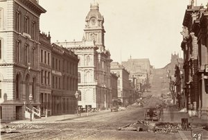 Südseite der California Street, 1864, gedruckt ca. 1876 von Carleton Emmons Watkins