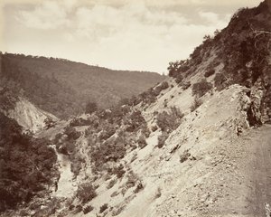 Sulphur Creek und Straße zu den Geysiren, 1868-70, gedruckt ca. 1876