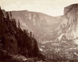 Yosemite-Tal vom Glacier Point, ca. 1872, gedruckt ca. 1876
