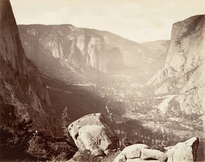 Yosemite-Tal von Union Point von Carleton Emmons Watkins