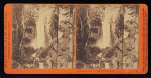 Piwyac oder der Vernal Fall bei Niedrigwasser, 300 Fuß, Yosemite Valley, Mariposa County, Kalifornien