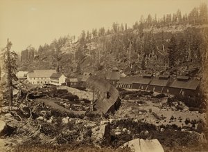 Gipfelstation mit Westende des Tunnels, C.P.R.R. von Carleton Watkins