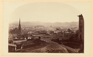 Blick von der Residenz von Herrn Crocker, Cal St. Hill, Blick nach Südosten von Carleton Watkins