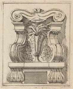 Architektonisches Motiv mit einer Vase