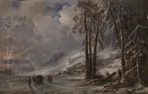 Wald am Fuße des Uralgebirges, 1872 von Carlo Bossoli