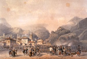 Französisches Lager in Susa im Jahr 1859 von Carlo Bossoli