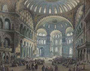 Innenraum der Hagia Sophia in Konstantinopel