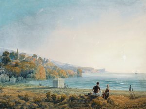 Ansicht von Miskhor auf der Krim, 1841-1842.