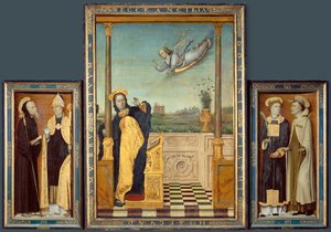 Verkündigung, Heilige Benedikt und Augustinus, Heilige Stephanus und Angelus