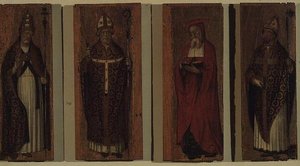 St. Gregor, St. Ambrosius, St. Augustinus, St. Hieronymus von Carlo Braccesco