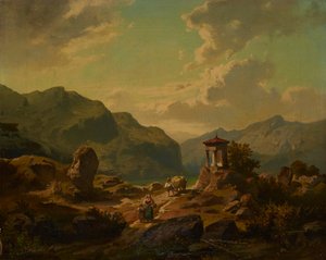Gebirgslandschaft mit See