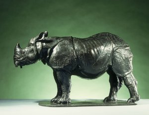 3 Jahre altes Nashorn, ca. 1910 von Carlo Bugatti