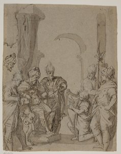 David spielt die Harfe für König Saul von Carlo Caliari