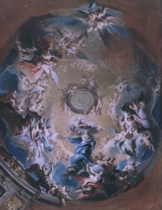 Gottvater empfängt die Madonna der Unbefleckten Empfängnis von Carlo Carlone