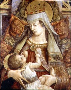 Madonna stillt das Christuskind von Carlo Crivelli