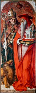 Polyptychon der Kathedrale von Camerino: Heiliger Hieronymus und Heiliger Augustinus