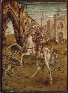 Der heilige Georg tötet den Drachen (Predelle von Pala Odoni)