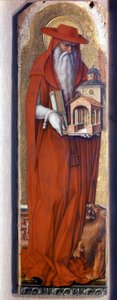 Heiliger Hieronymus im Bischofskostüm (Mitra). Predelle Demidoff von Carlo Crivelli (1430/35 - 1494). 1476.