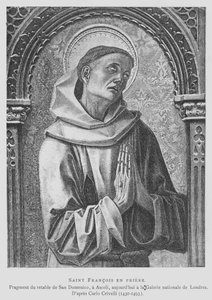 Der heilige Franz von Assisi beim Beten von Carlo Crivelli