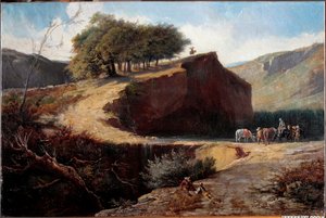 Jäger in einer italienischen Landschaft