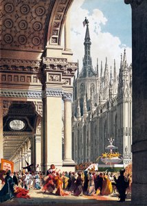 Karneval auf der Piazza Duomo in Mailand von Carlo Ferrario