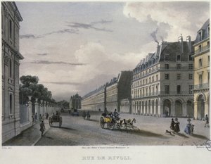 Die Rue de Rivoli, graviert von Frederic Martens (1809-75) 1832