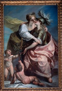 Allegorie der dreizehn Werte der Republik: der Frieden umarmt die Gerechtigkeit von Carlo Giuseppe Ratti