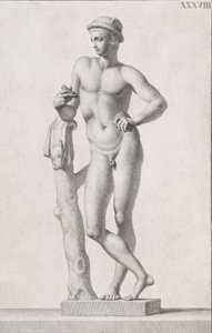 Statue des Merkur, 1734 von Carlo Gregori