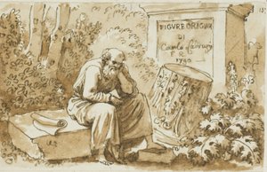 Skizze für Frontispiz zu Figure Originali von Carlo Labruzzi